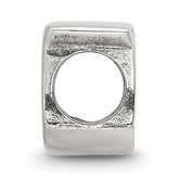 Sterling Silver 925 Polished Letter U Bead for Personalized Jewelry